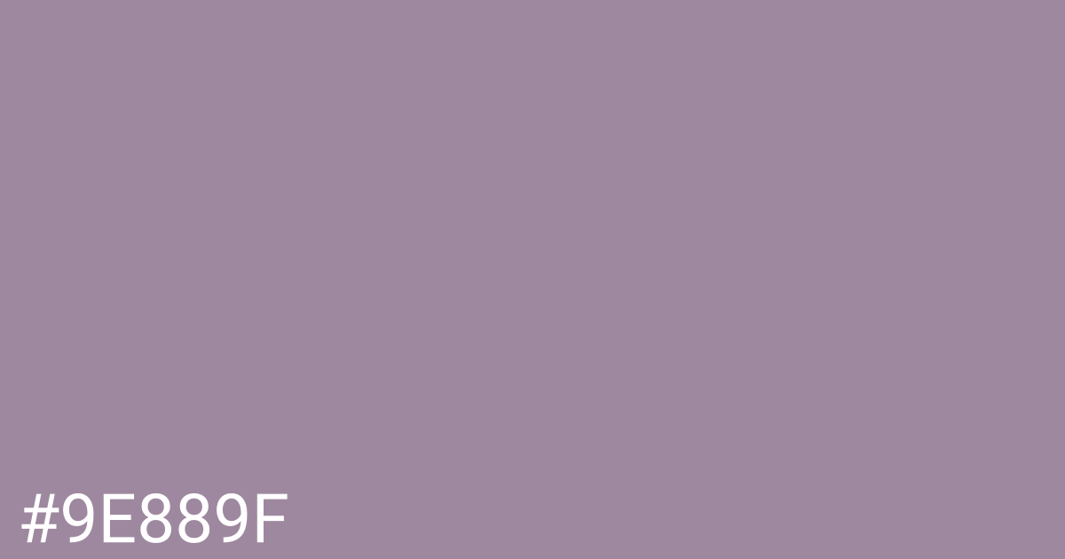 Hex color #9e889f graphic