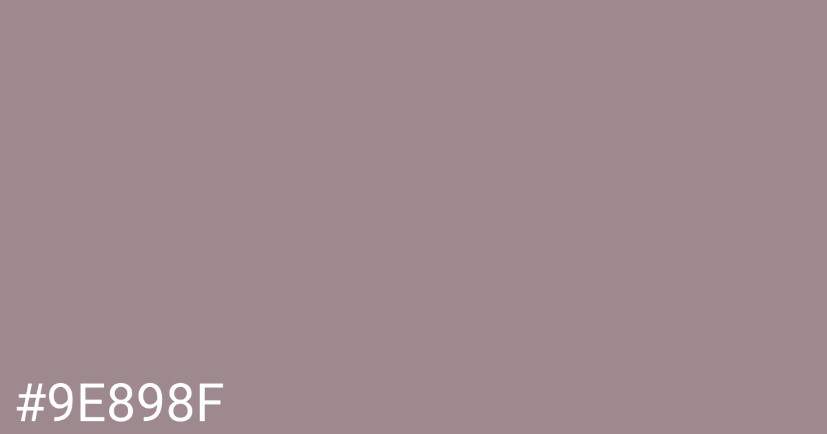 Hex color #9e898f graphic