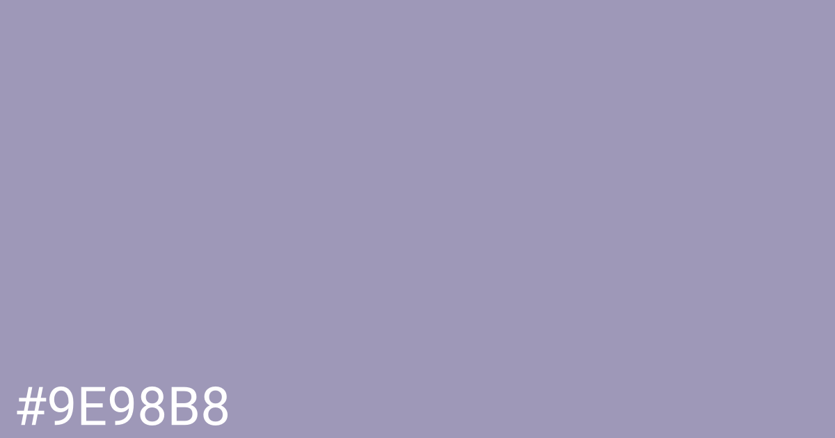 Hex color #9e98b8 graphic