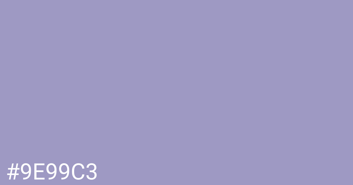 Hex color #9e99c3 graphic