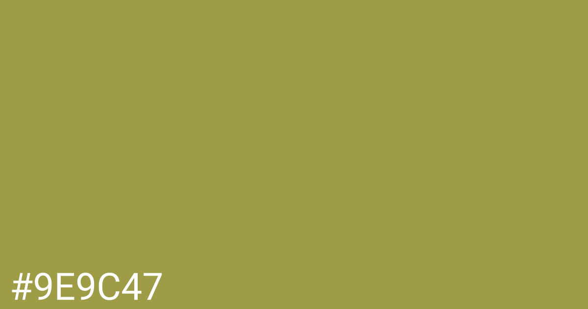 Hex color #9e9c47 graphic