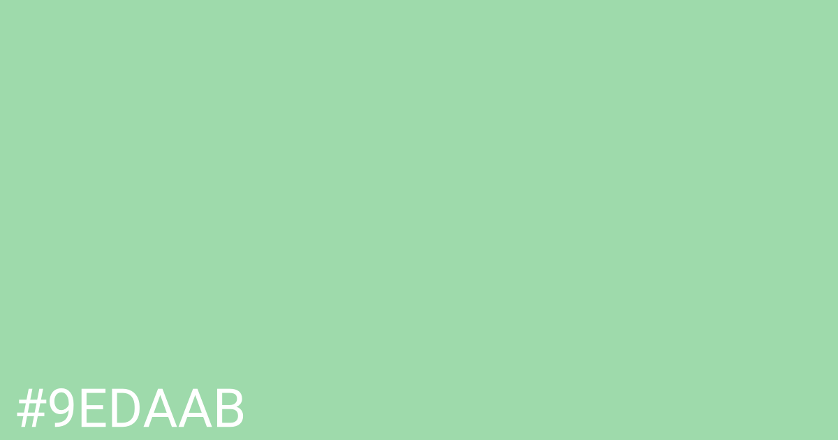 Hex color #9edaab graphic