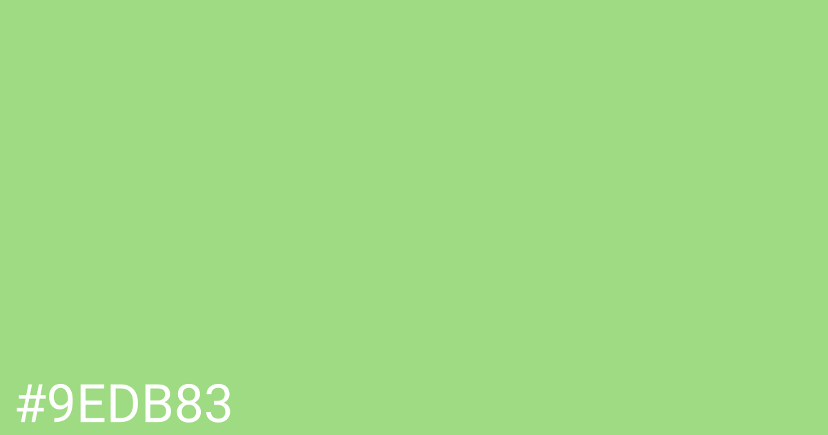 Hex color #9edb83 graphic