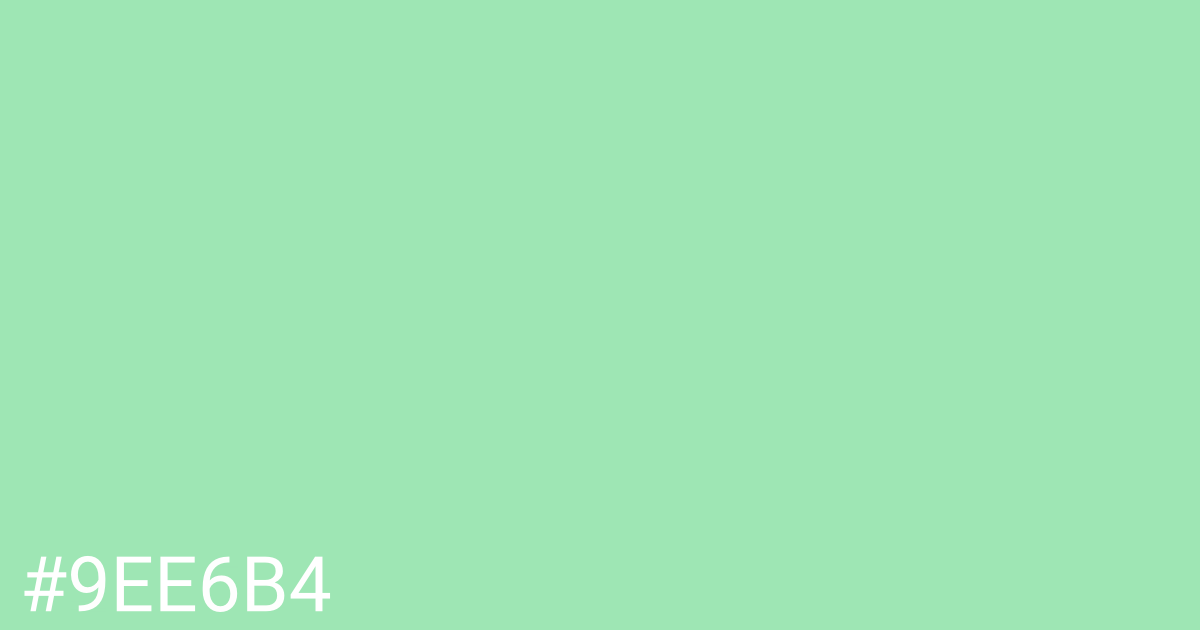 Hex color #9ee6b4 graphic