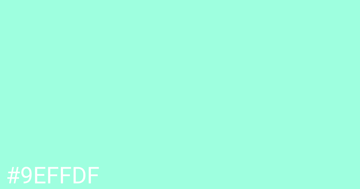 Hex color #9effdf graphic