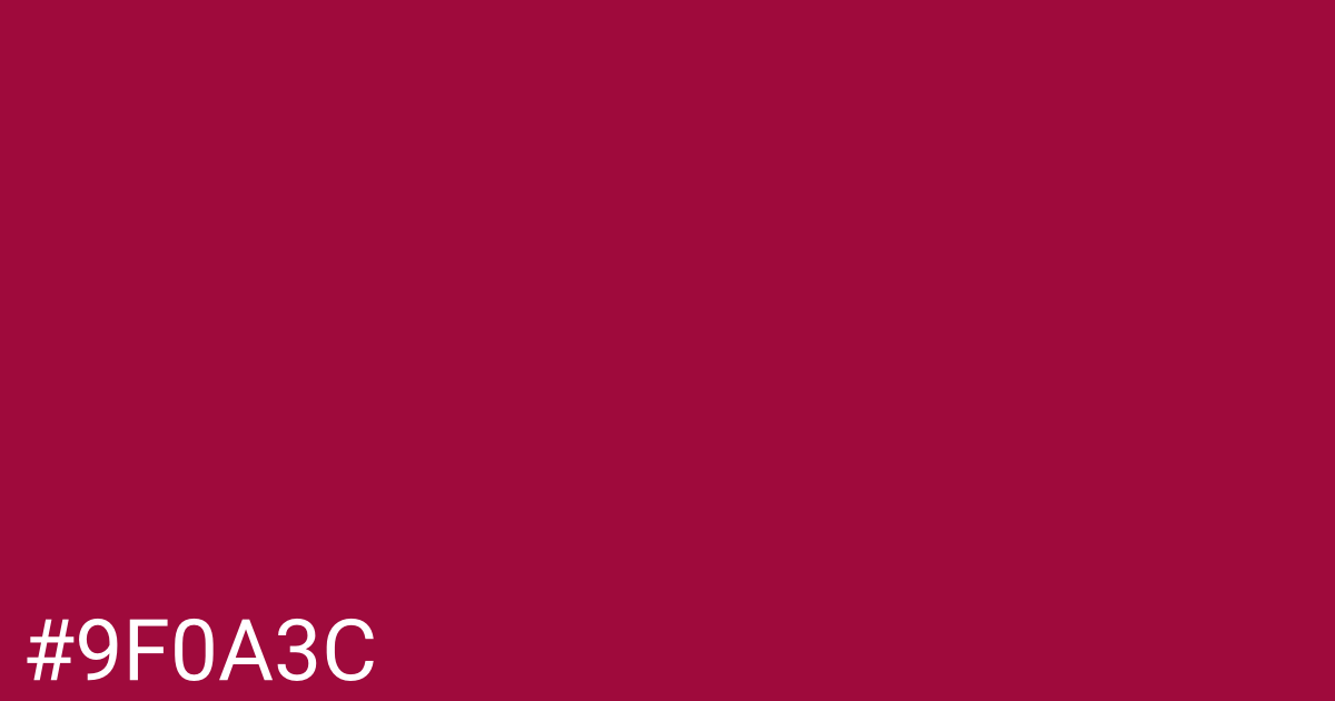 Hex color #9f0a3c graphic