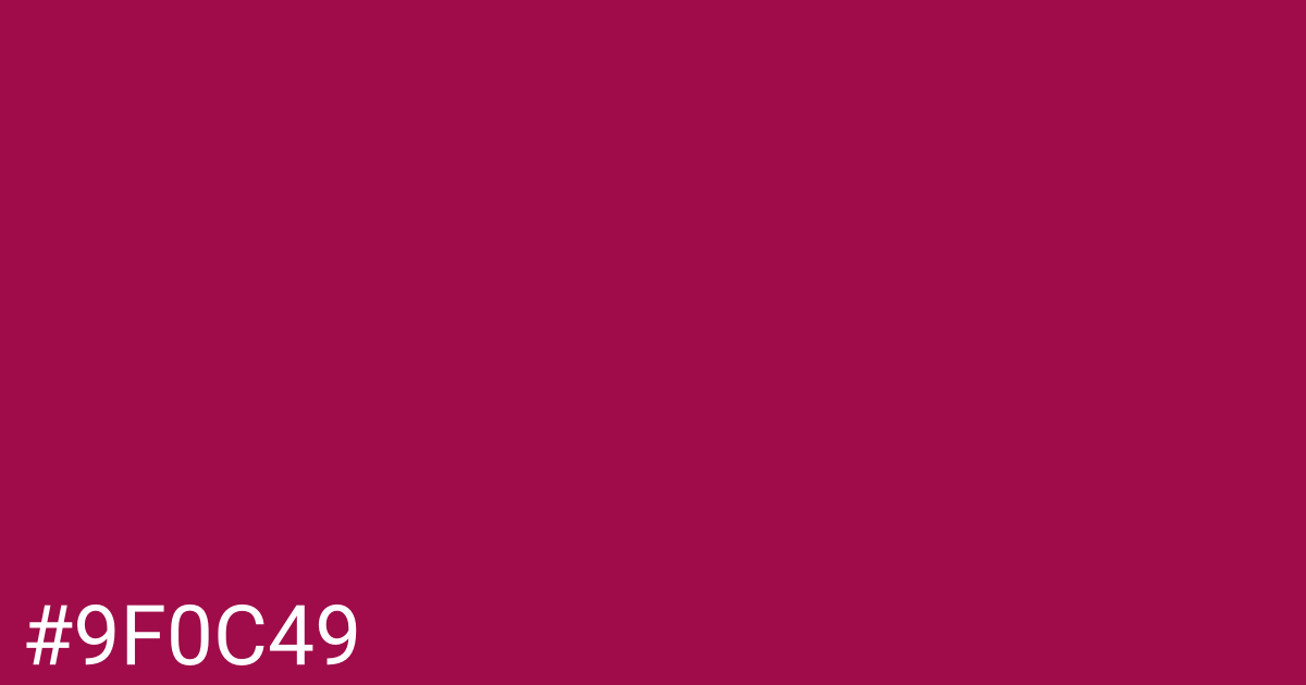 Hex color #9f0c49 graphic