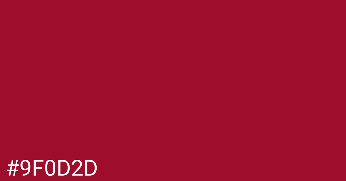 Hex color #9f0d2d graphic