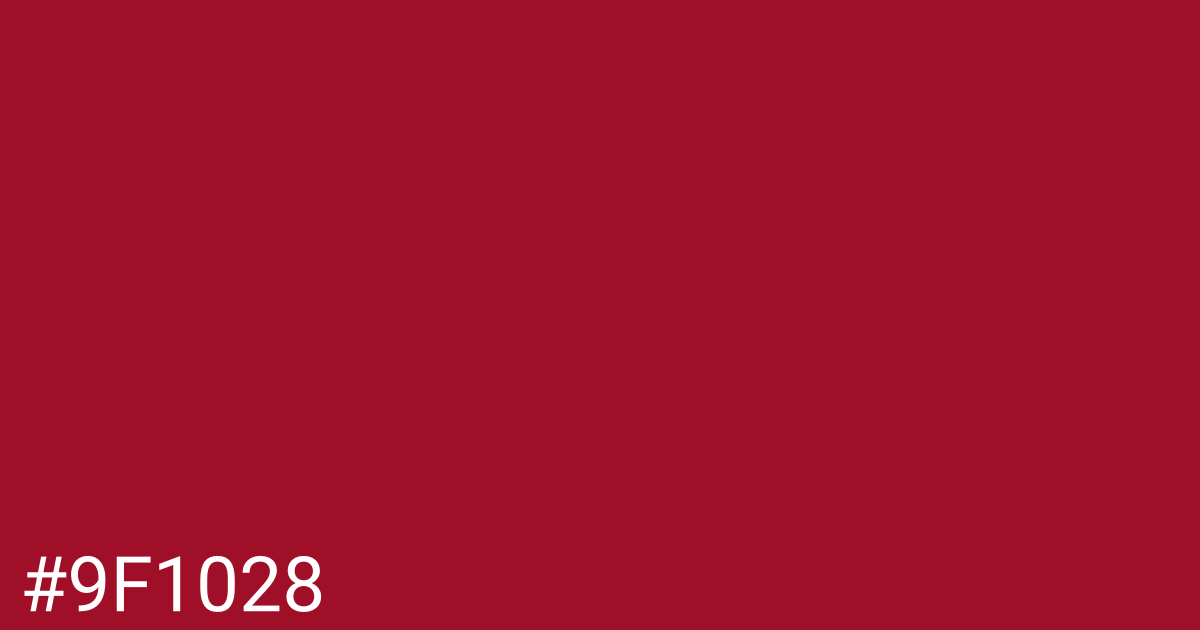 Hex color #9f1028 graphic