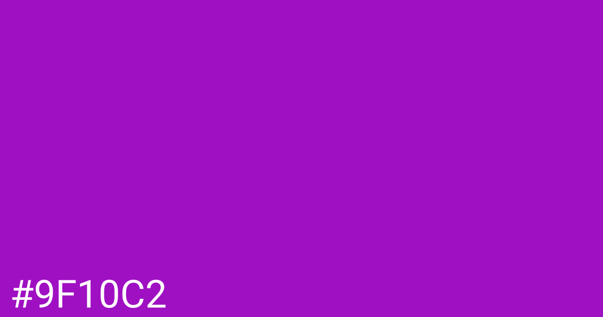 Hex color #9f10c2 graphic