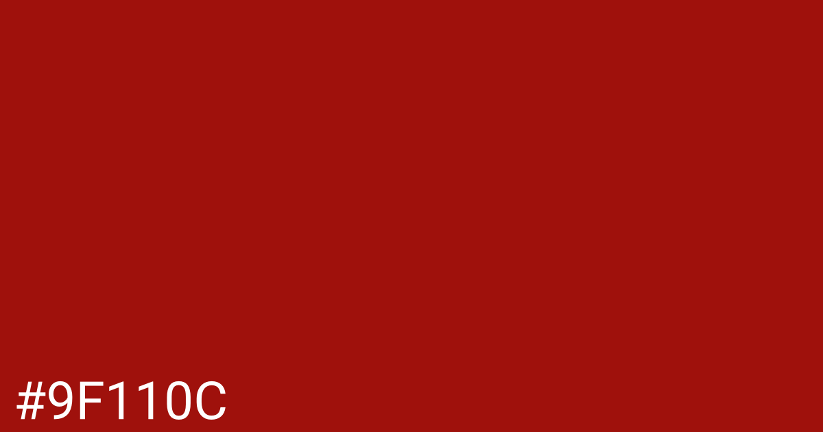 Hex color #9f110c graphic