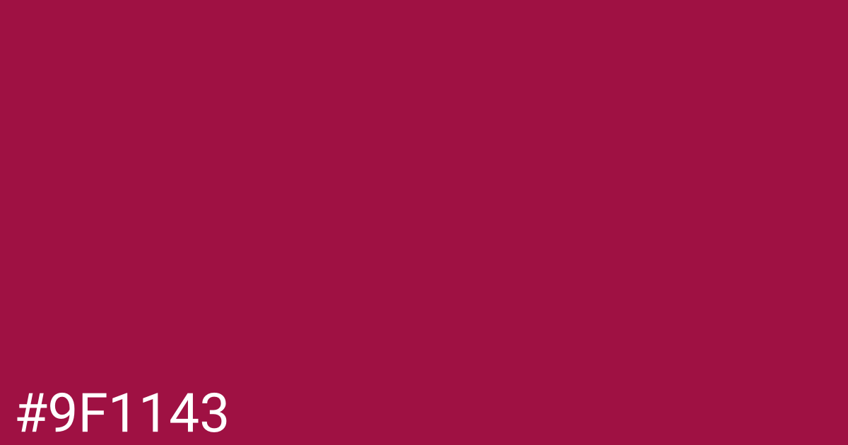 Hex color #9f1143 graphic