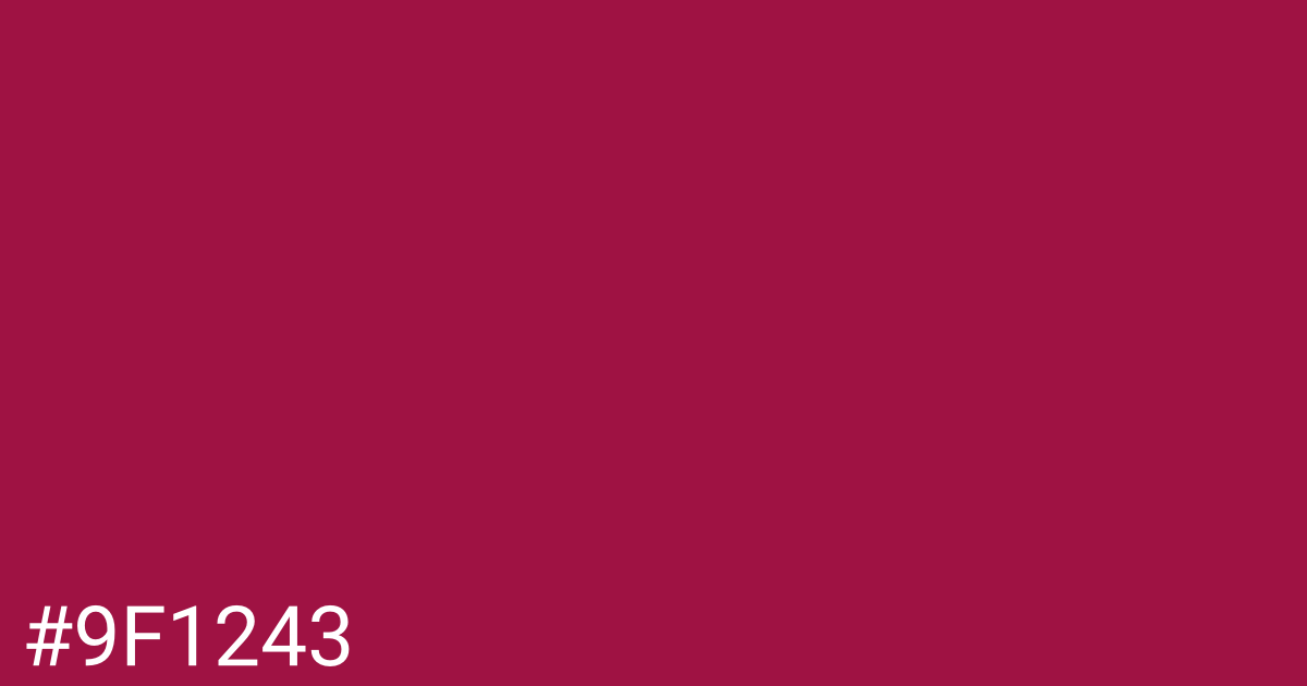 Hex color #9f1243 graphic