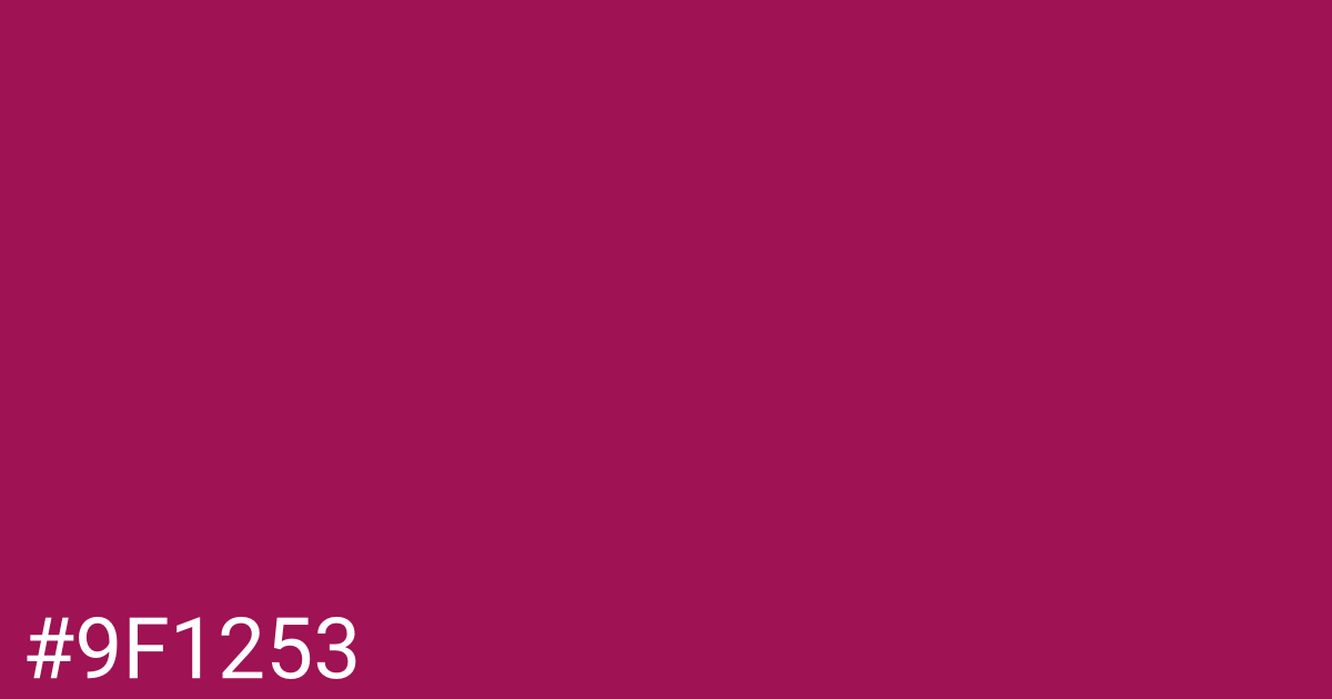 Hex color #9f1253 graphic