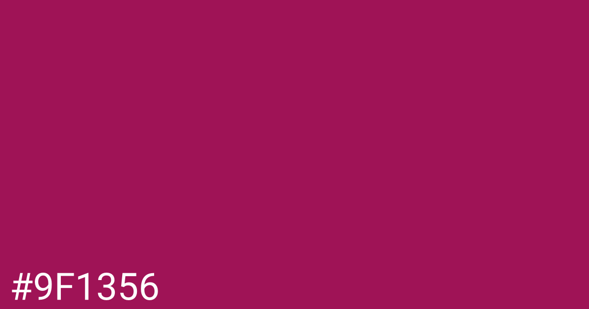 Hex color #9f1356 graphic