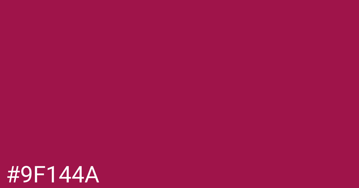 Hex color #9f144a graphic