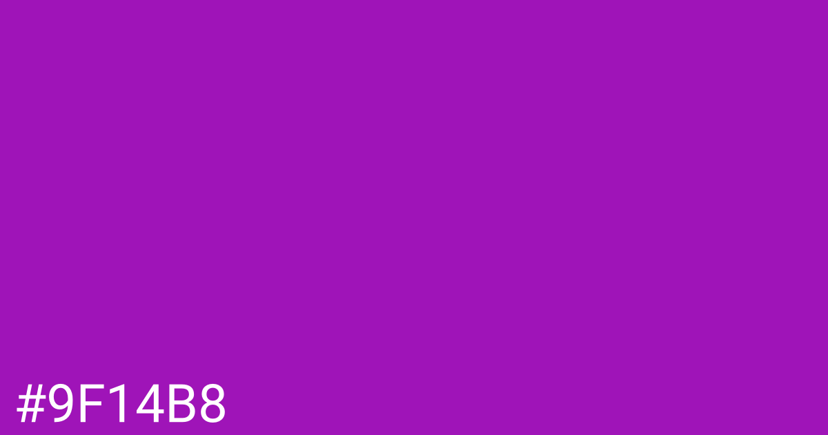 Hex color #9f14b8 graphic