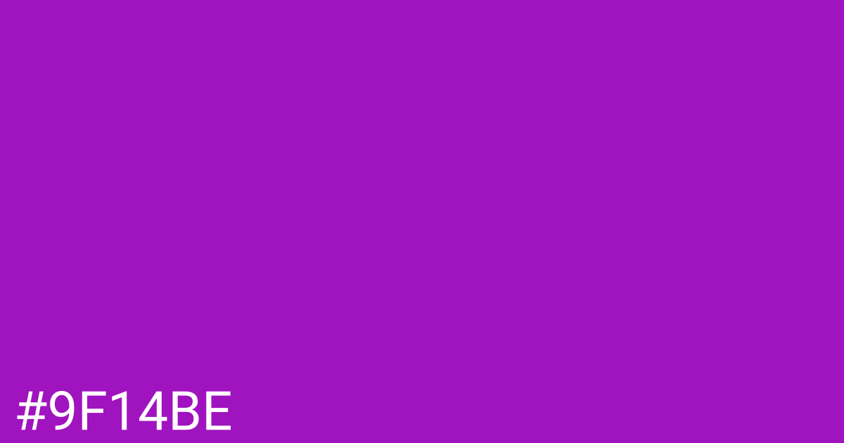 Hex color #9f14be graphic