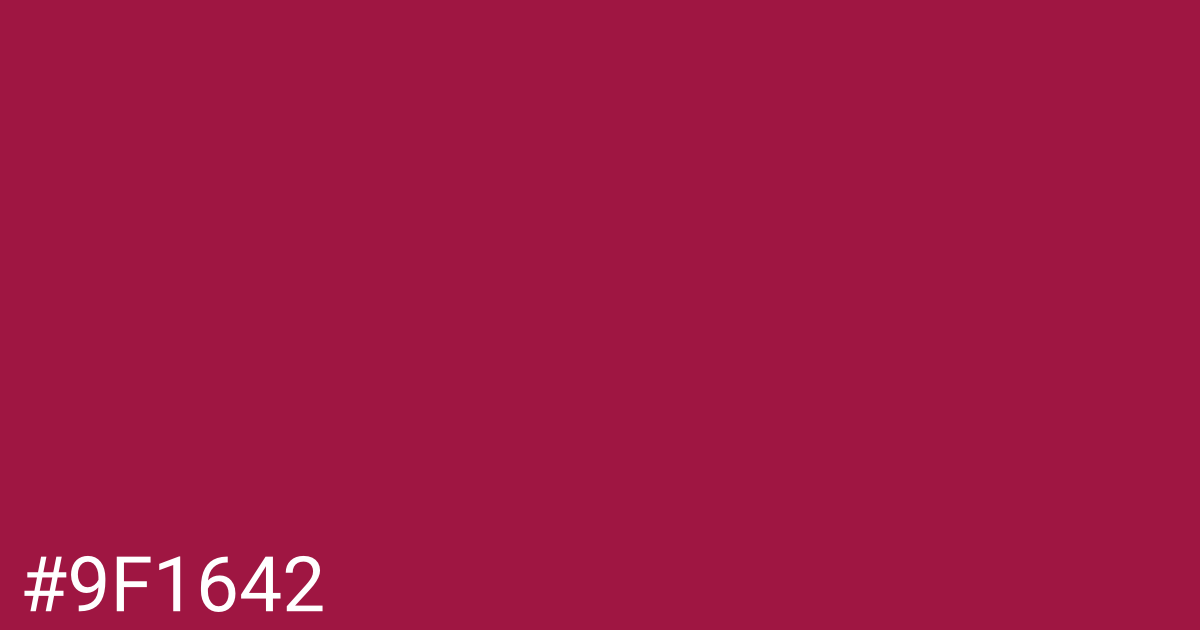 Hex color #9f1642 graphic