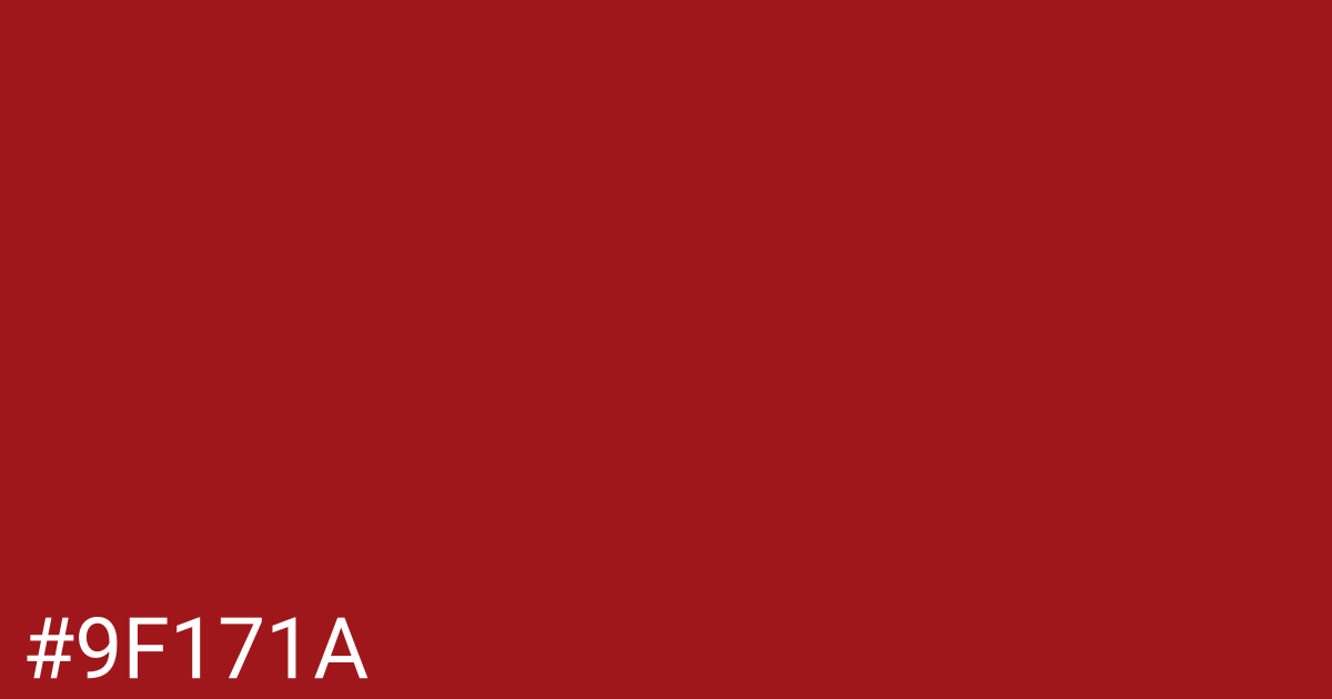 Hex color #9f171a graphic