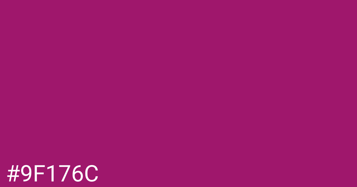 Hex color #9f176c graphic