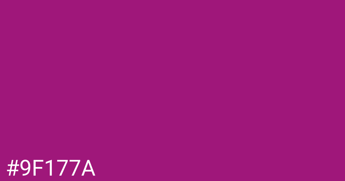 Hex color #9f177a graphic
