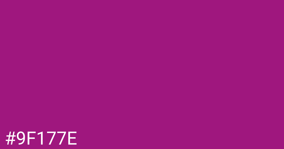 Hex color #9f177e graphic