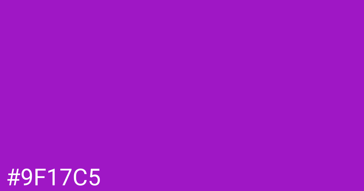 Hex color #9f17c5 graphic