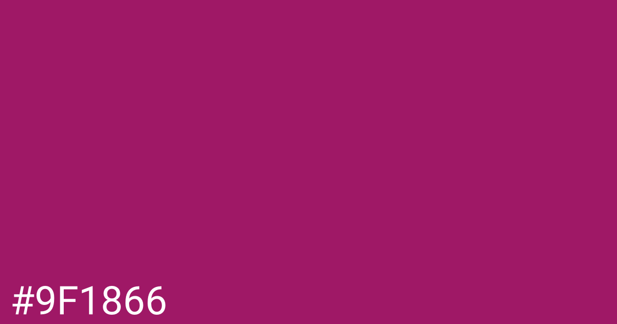 Hex color #9f1866 graphic
