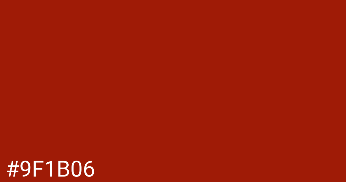 Hex color #9f1b06 graphic