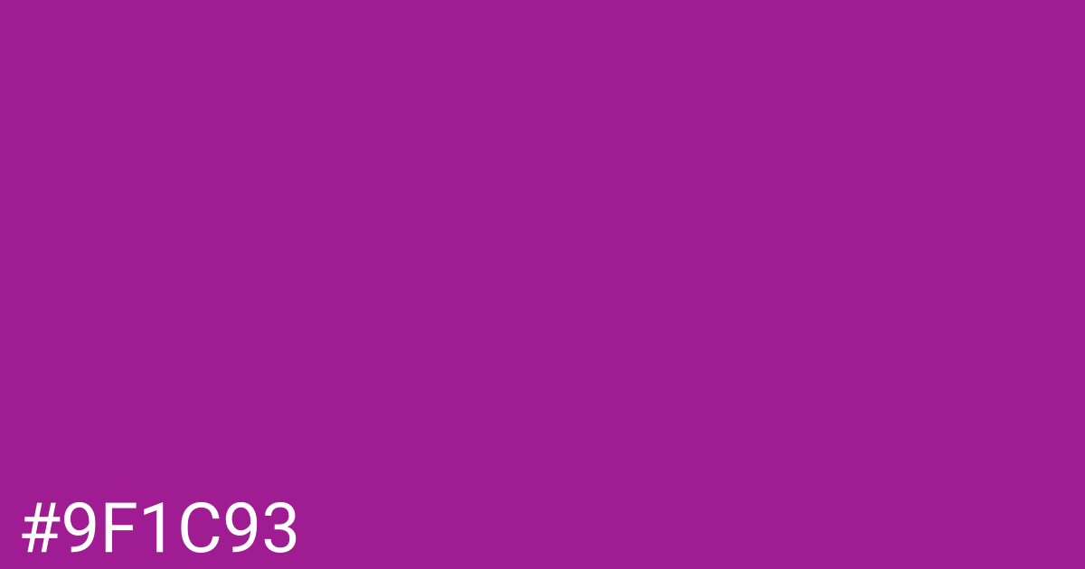 Hex color #9f1c93 graphic