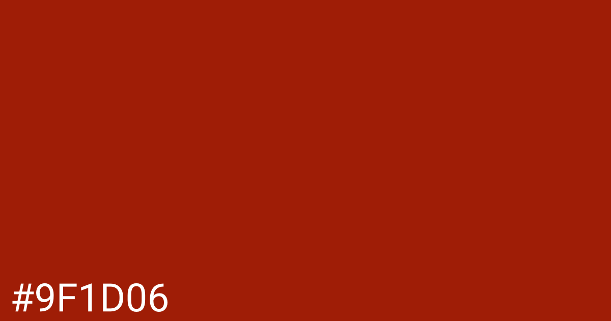 Hex color #9f1d06 graphic