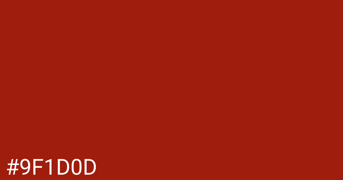 Hex color #9f1d0d graphic