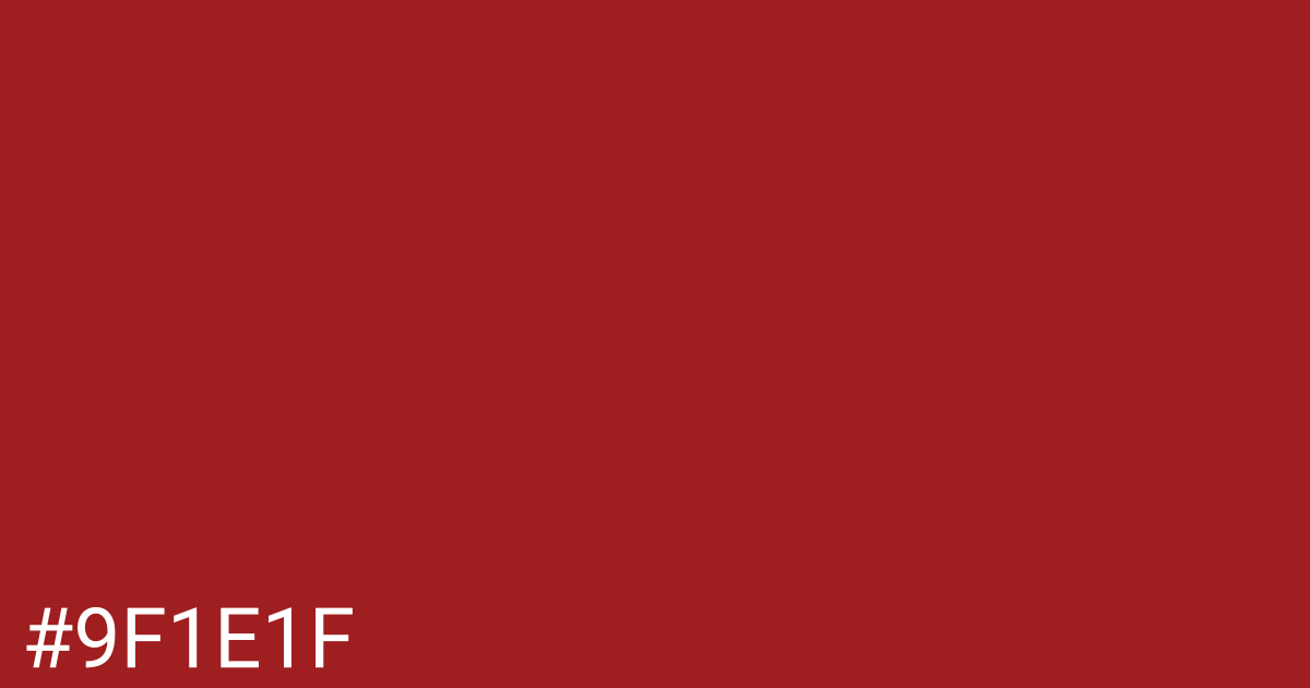 Hex color #9f1e1f graphic