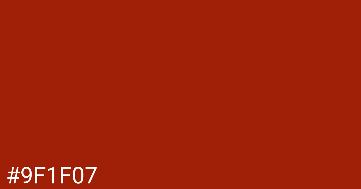 Hex color #9f1f07 graphic