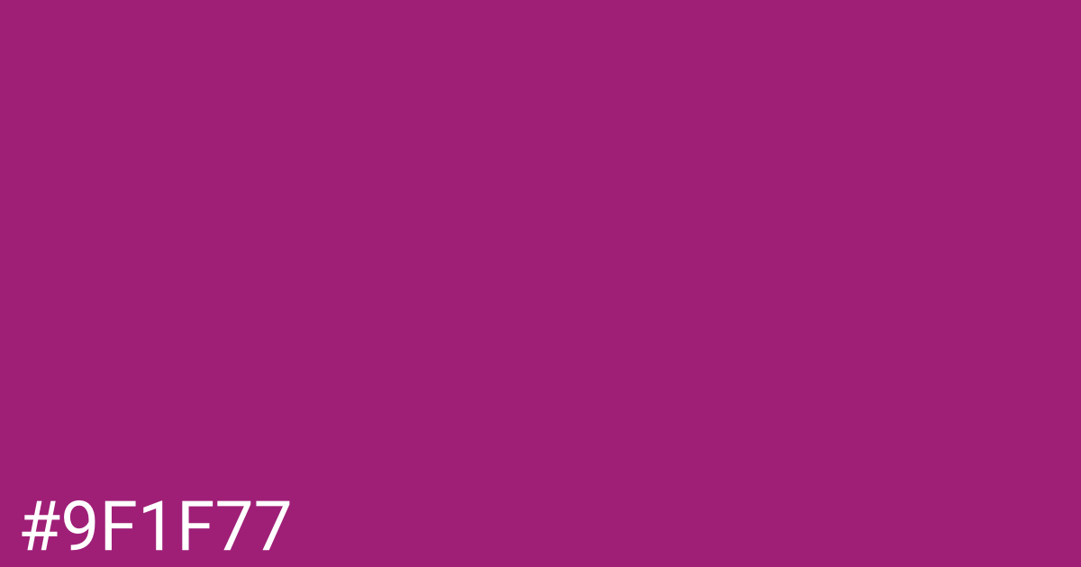 Hex color #9f1f77 graphic