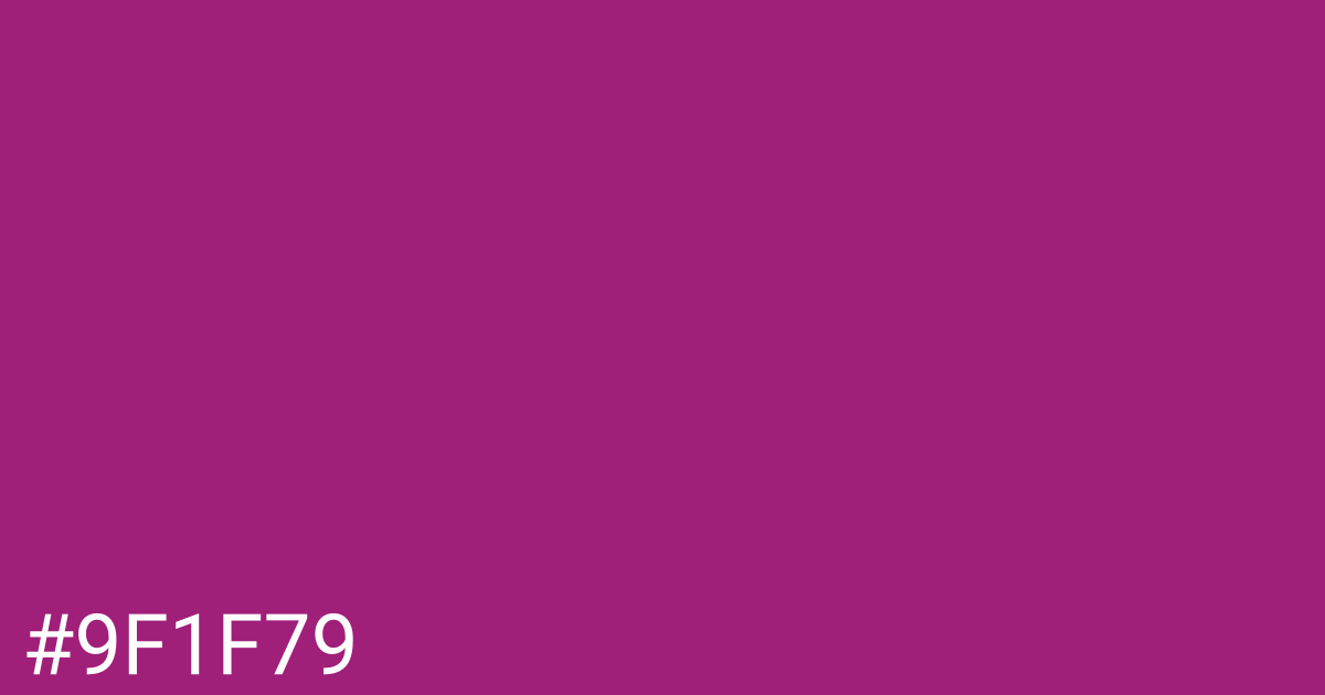 Hex color #9f1f79 graphic