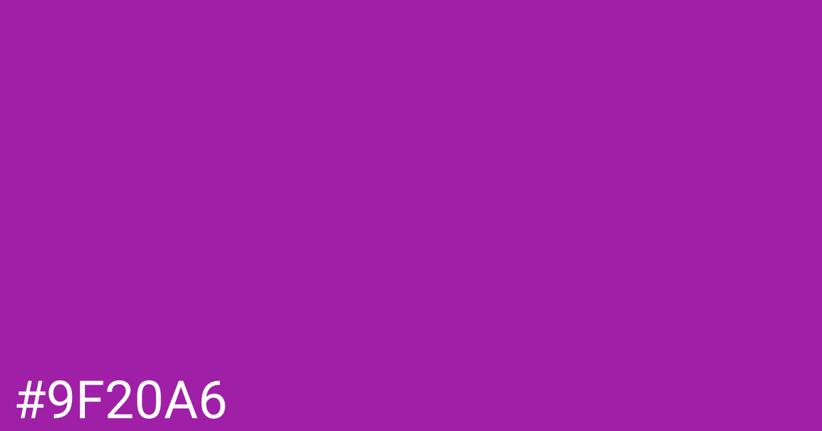 Hex color #9f20a6 graphic