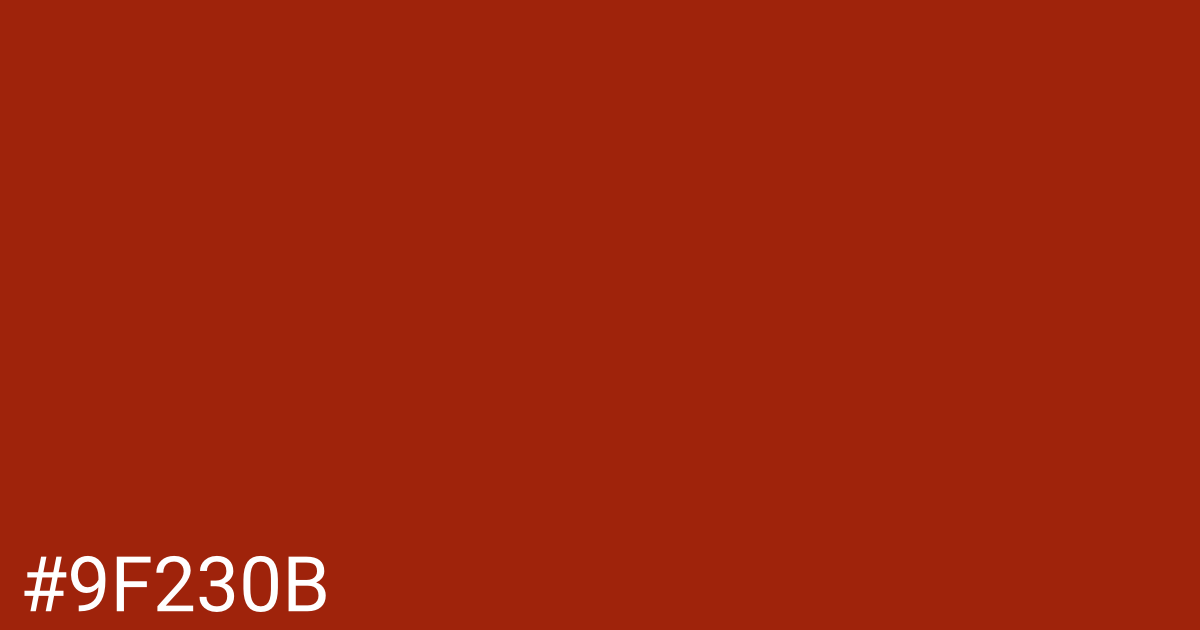 Hex color #9f230b graphic