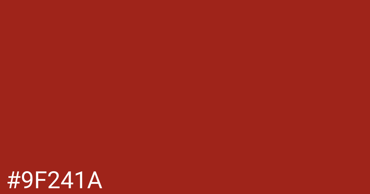 Hex color #9f241a graphic