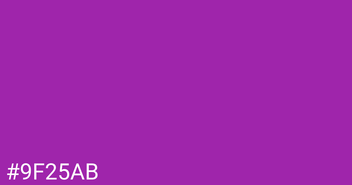 Hex color #9f25ab graphic
