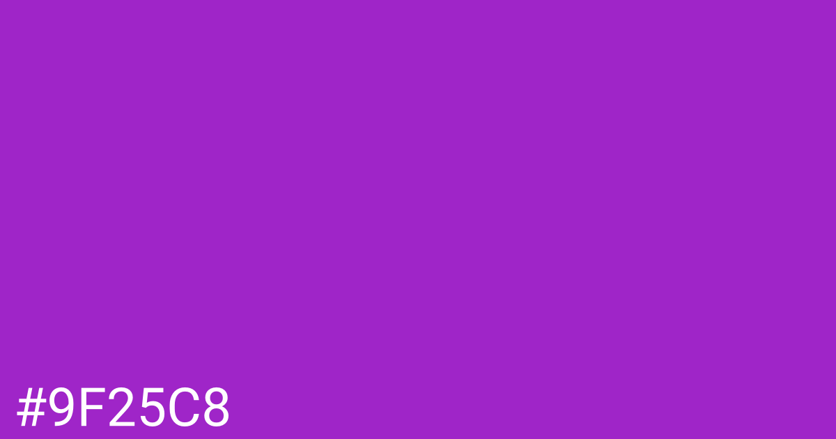 Hex color #9f25c8 graphic
