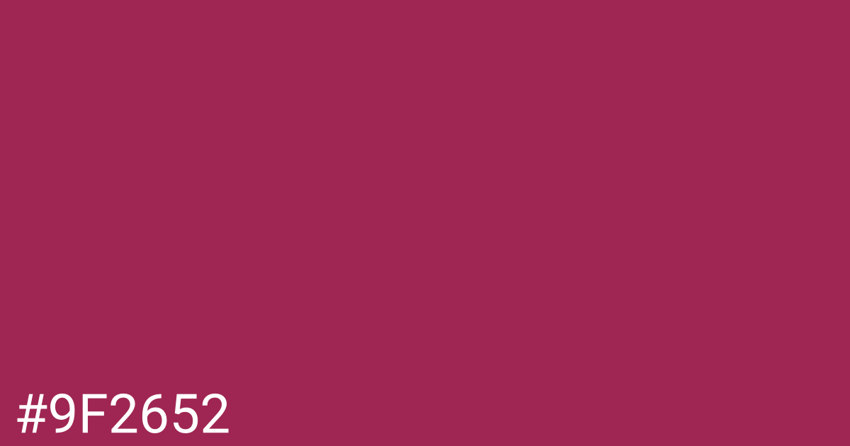 Hex color #9f2652 graphic