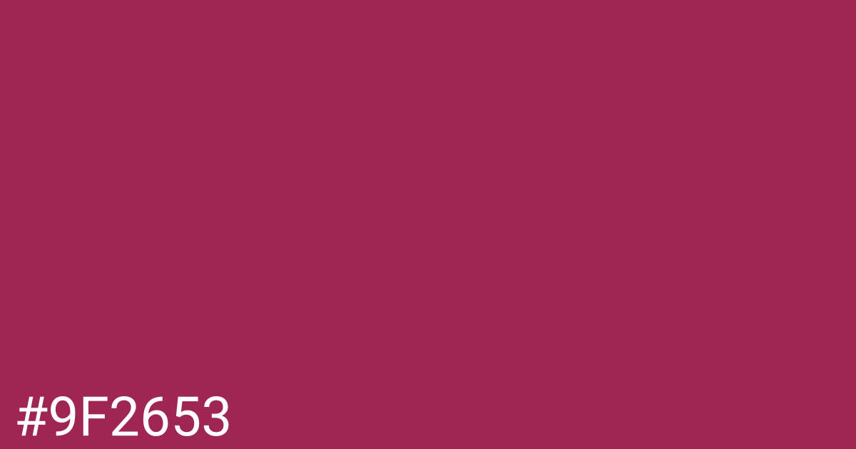 Hex color #9f2653 graphic