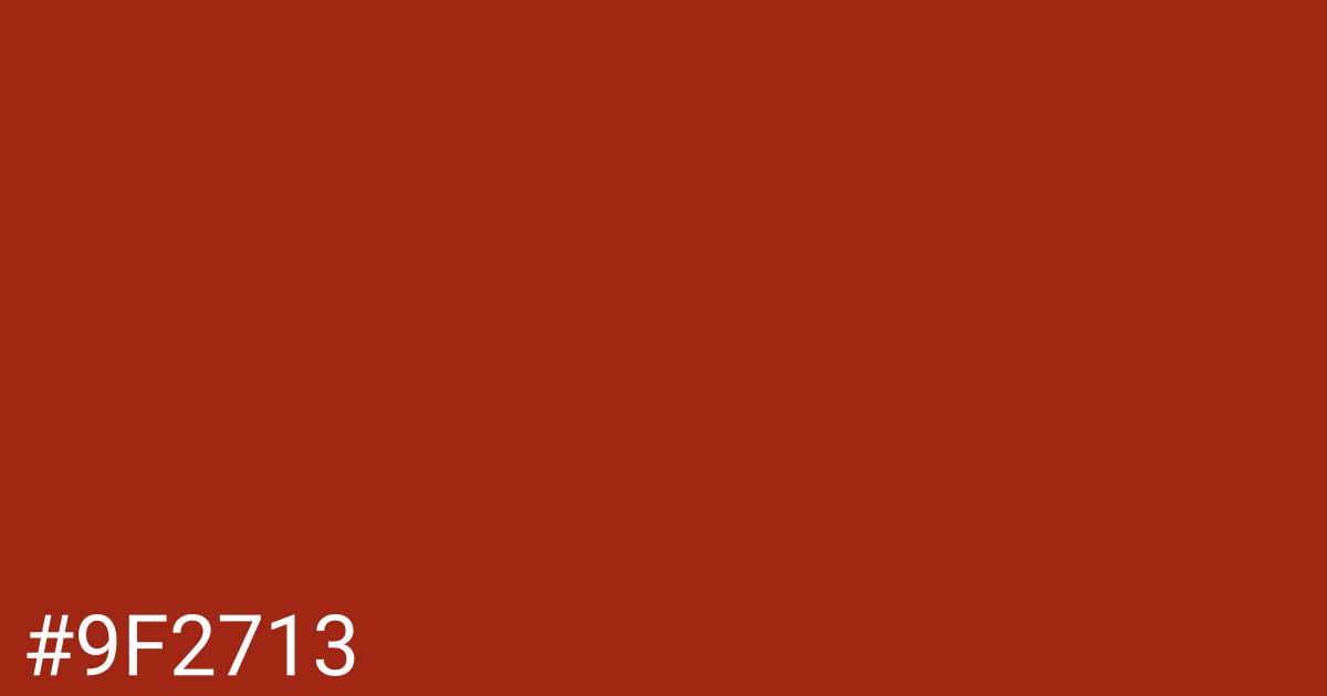 Hex color #9f2713 graphic