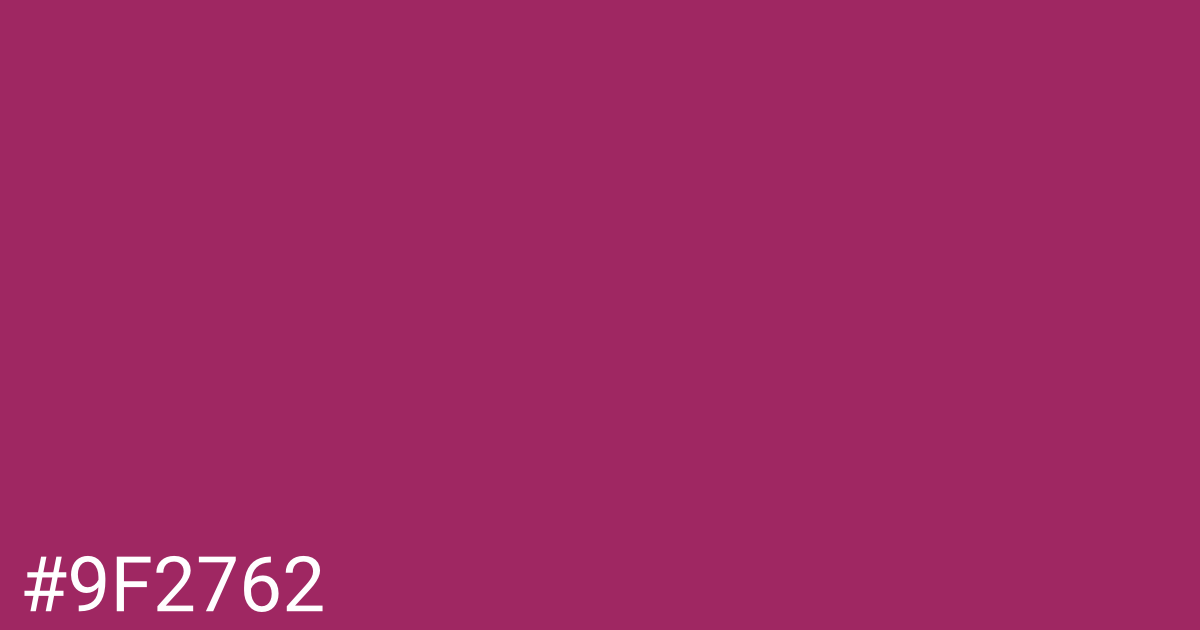 Hex color #9f2762 graphic