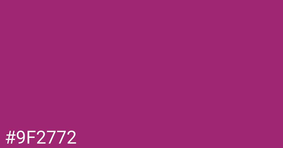 Hex color #9f2772 graphic