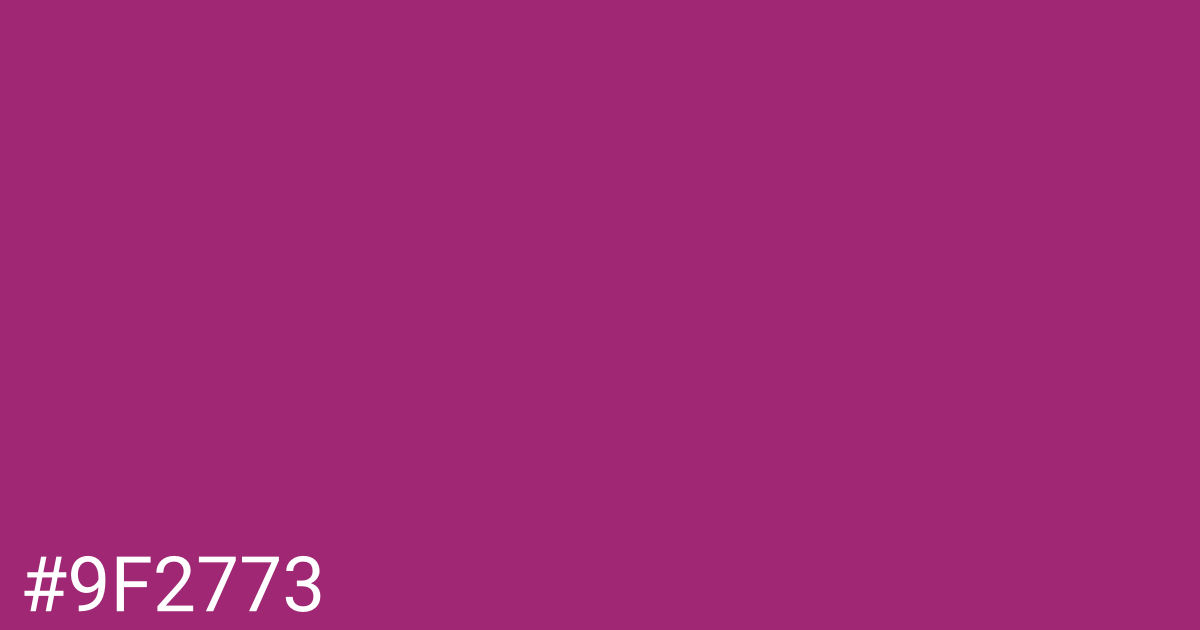 Hex color #9f2773 graphic