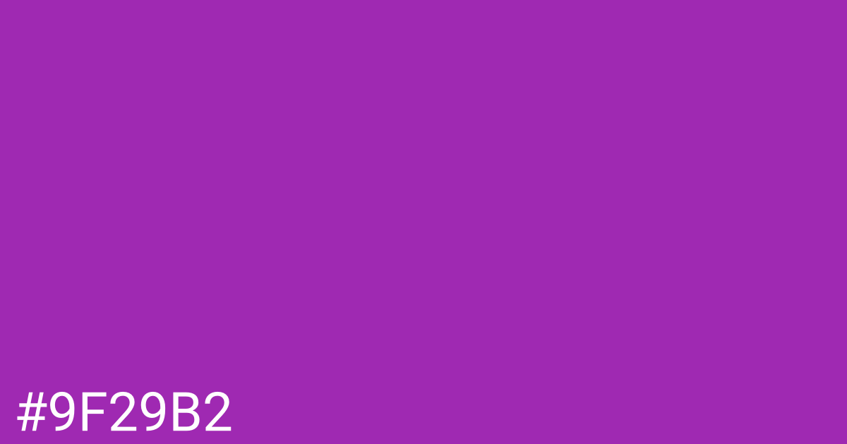 Hex color #9f29b2 graphic