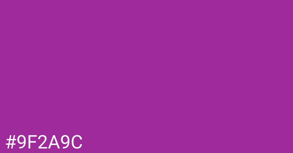 Hex color #9f2a9c graphic